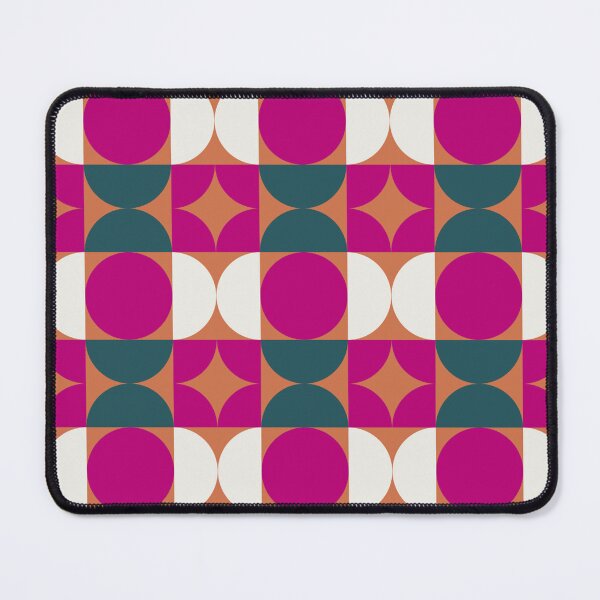 Item preview, Retro abtract geometric fuchsia cloud teal pattern designed and sold by glowvim.