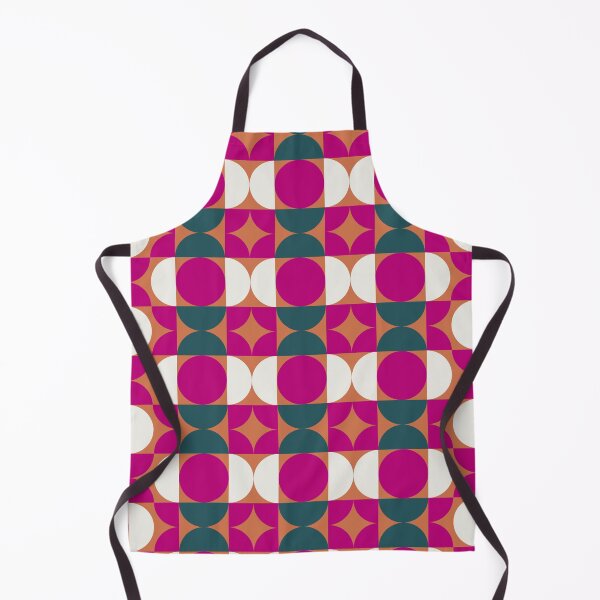 Item preview, Retro abtract geometric fuchsia cloud teal pattern designed and sold by glowvim.