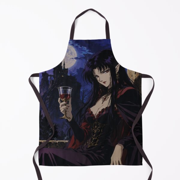 Item preview, Retro Anime Goth Vampire Girl Wine Glass designed and sold by bapupa.
