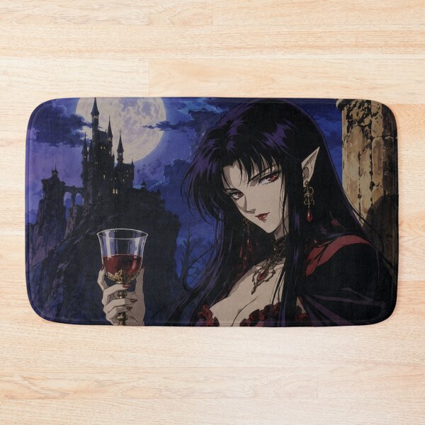 Item preview, Retro Anime Goth Vampire Girl Wine Glass designed and sold by bapupa.