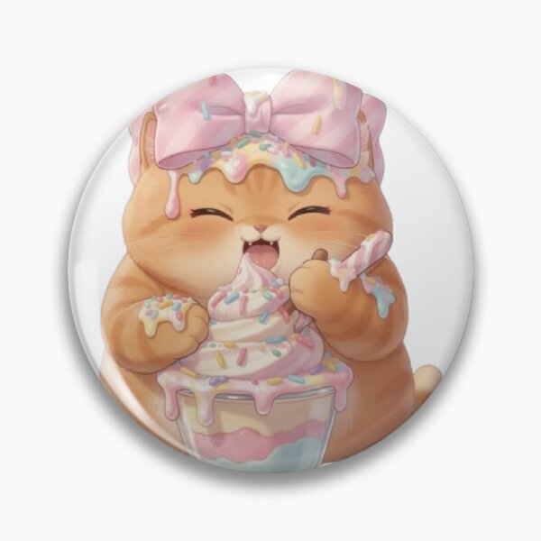 Item preview, Messy Ice Cream Sundae Cat designed and sold by Moody Vibes Studio.