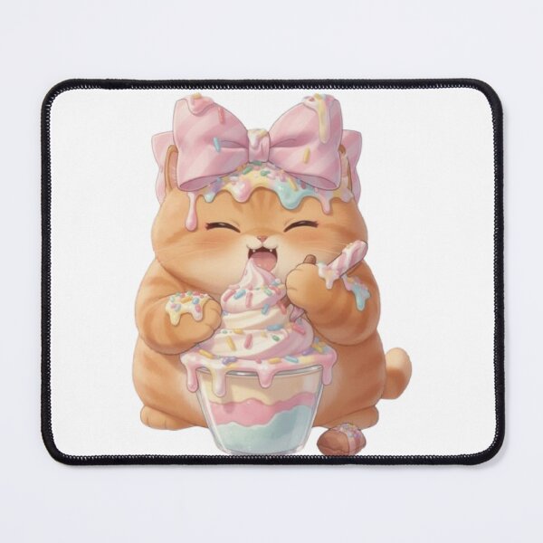 Item preview, Messy Ice Cream Sundae Cat designed and sold by Moody Vibes Studio.