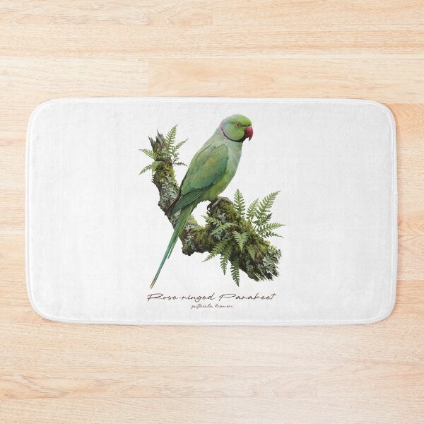 Item preview, Rose-ringed Parakeet on Mossy Branch designed and sold by Takeda-art.