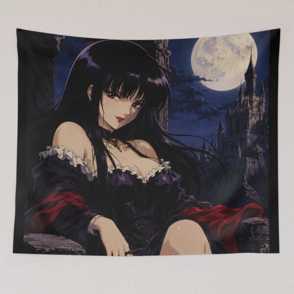 Item preview, Retro Anime Goth Girl Queen Throne designed and sold by bapupa.