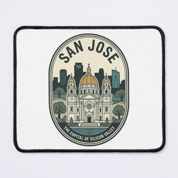 Item preview, San Jose Silicon Valley Cathedral Skyline Badge designed and sold by k3rstman1.
