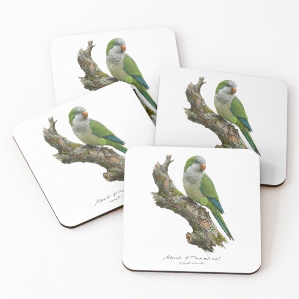 Item preview, Monk Parakeet on Mossy Branch designed and sold by Takeda-art.