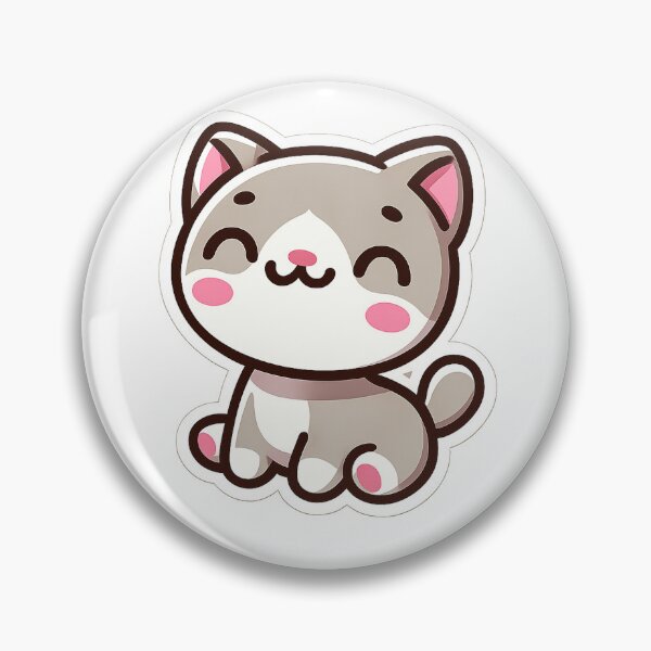 Item preview, A smiling cartoon-esque kitty in a seated position. designed and sold by ElijahTheOne.
