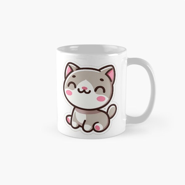 Item preview, A smiling cartoon-esque kitty in a seated position. designed and sold by ElijahTheOne.