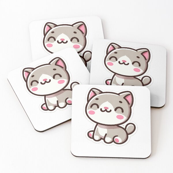 Item preview, A smiling cartoon-esque kitty in a seated position. designed and sold by ElijahTheOne.