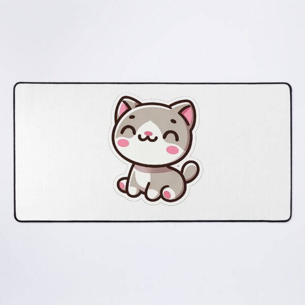 Item preview, A smiling cartoon-esque kitty in a seated position. designed and sold by ElijahTheOne.