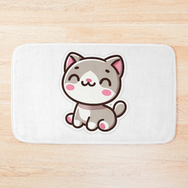 Item preview, A smiling cartoon-esque kitty in a seated position. designed and sold by ElijahTheOne.