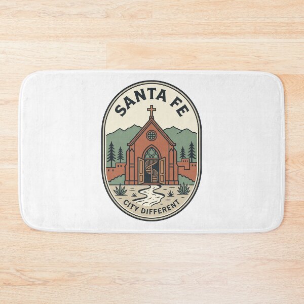 Item preview, Santa Fe City Different Loretto Chapel Retro Badge designed and sold by k3rstman1.