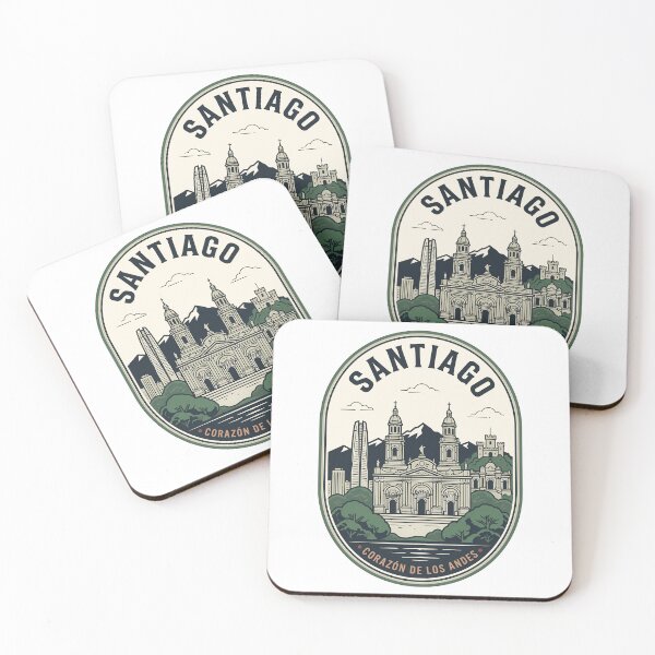 Item preview, Vintage Santiago Chile Andes Mountains Travel Badge designed and sold by k3rstman1.