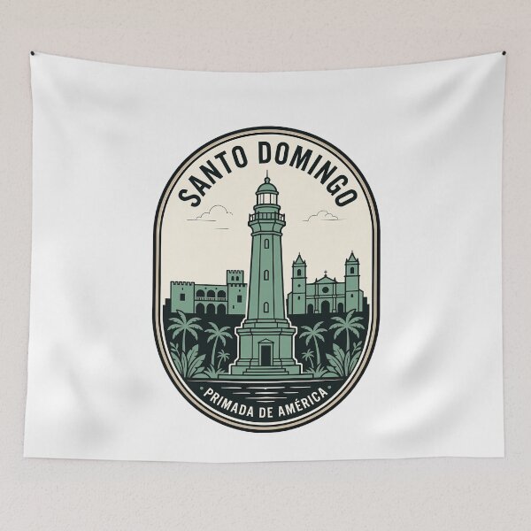 Item preview, Santo Domingo Dominican Republic Vintage Travel Emblem designed and sold by k3rstman1.