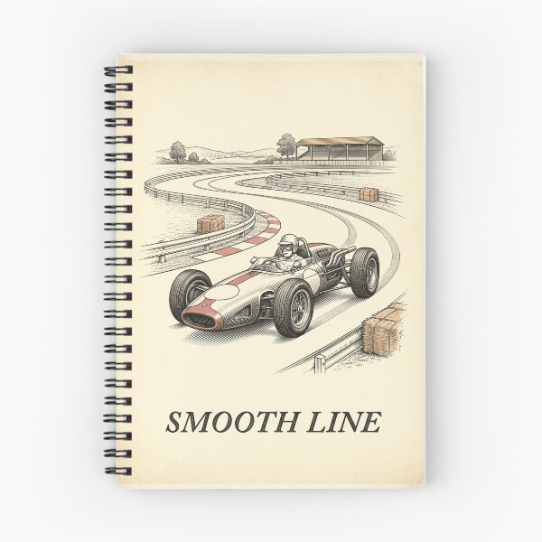 Item preview, Smooth Line Vintage Racing Car T-Shirt designed and sold by MaynyStudio.
