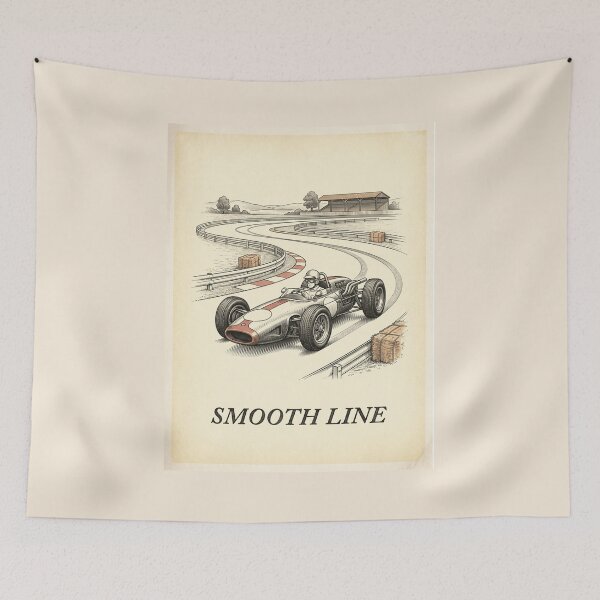 Item preview, Smooth Line Vintage Racing Car T-Shirt designed and sold by MaynyStudio.