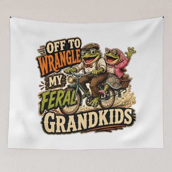 Item preview, Off to Wrangle My Feral Grandkids designed and sold by OlizaPrint.