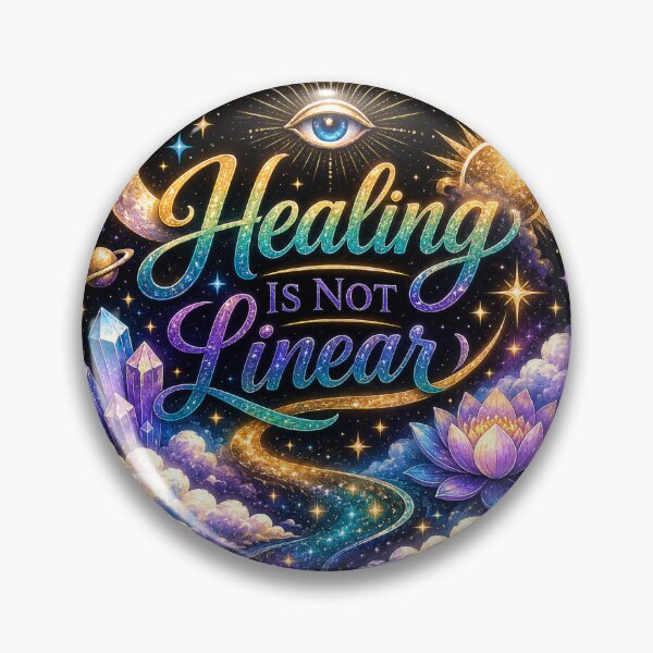 Item preview, Healing Is Not Linear Spiritual poster designed and sold by hutofdesigns.