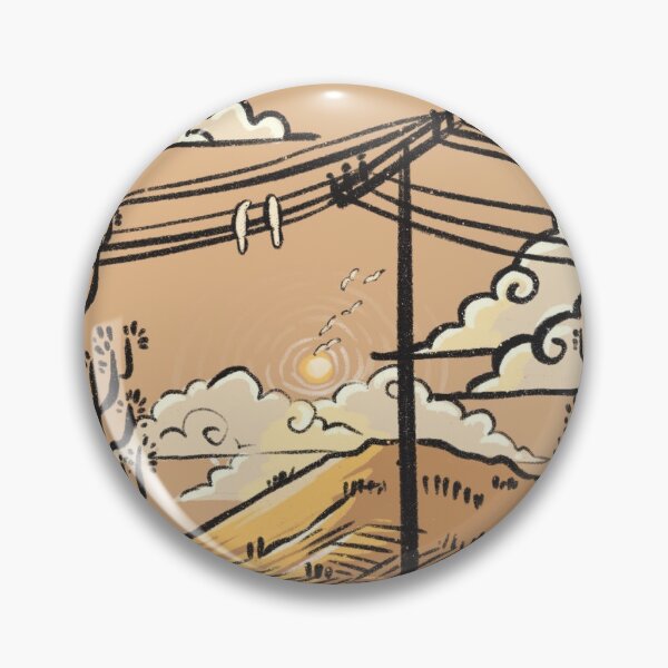 Item preview, Still Standing Norwegian Landscape Power Lines Art designed and sold by Majka_heart.