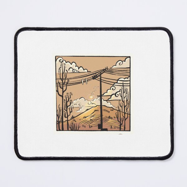Item preview, Still Standing Norwegian Landscape Power Lines Art designed and sold by Majka_heart.