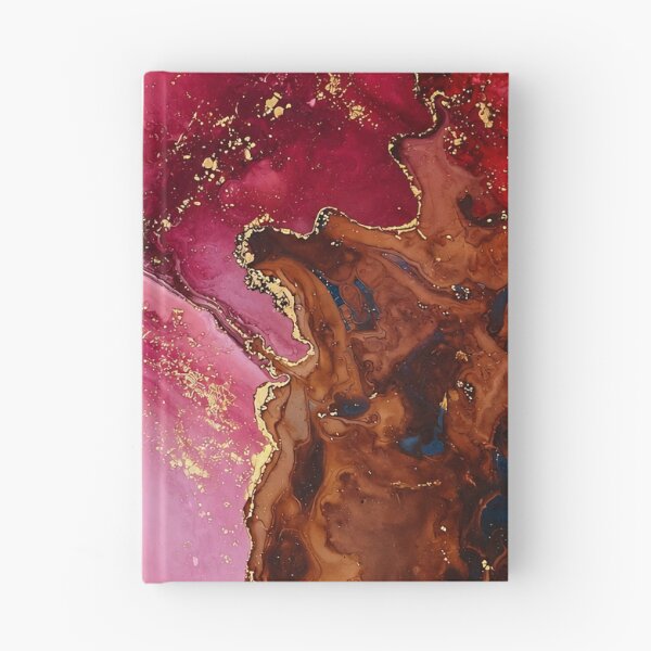 Item preview, Crimson Gold Ink Flow – Luxury Abstract Alcohol Ink Art designed and sold by PourtionOfArt.