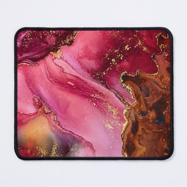 Item preview, Crimson Gold Ink Flow – Luxury Abstract Alcohol Ink Art designed and sold by PourtionOfArt.