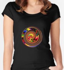 Happy Spiral Of Colors Women's Fitted Scoop T-Shirt