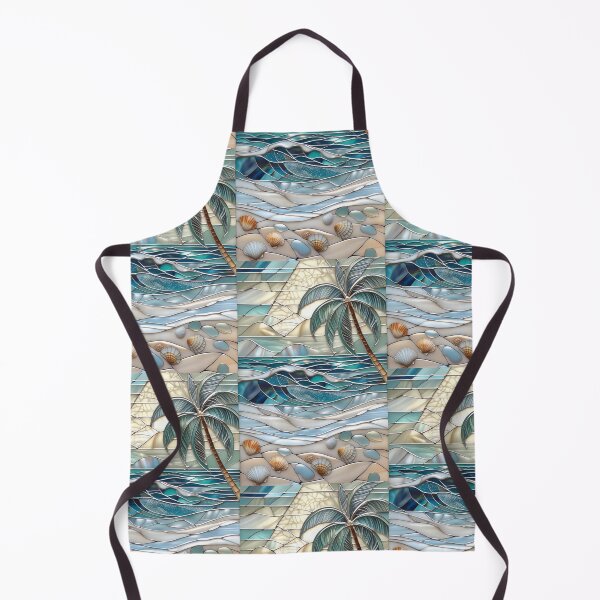 Item preview, Tropical beach in a dreamy stained-glass window designed and sold by BriSher.