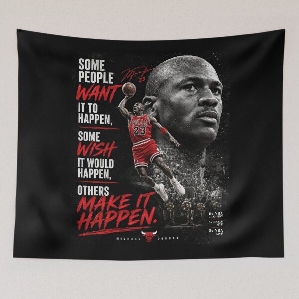 Item preview, Michael Jordan Make It Happen Poster designed and sold by ArtByRahim.