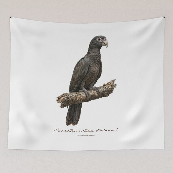 Item preview, Greater Vasa Parrot on Branch designed and sold by Takeda-art.