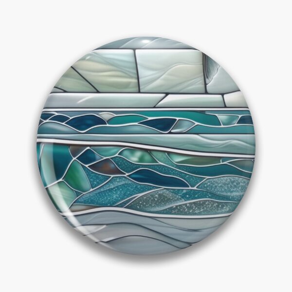 Item preview, Tropical beach in a dreamy stained-glass window designed and sold by BriSher.