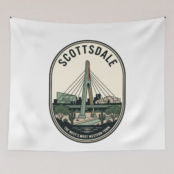 Item preview, Scottsdale Arizona Soleri Bridge SMoCA Retro Travel designed and sold by k3rstman1.