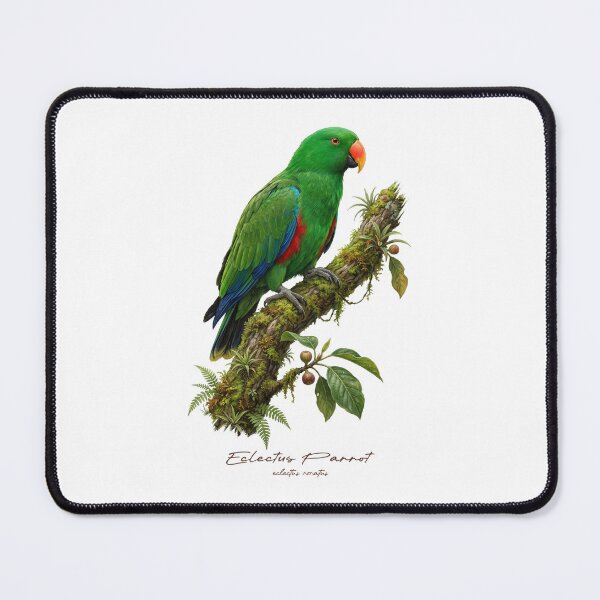Item preview, Eclectus Parrot on Mossy Branch designed and sold by Takeda-art.