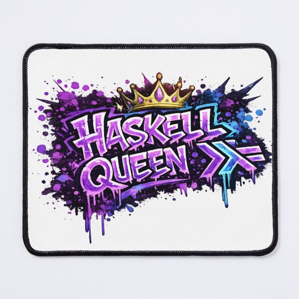 Item preview, Haskell Queen Graffiti Functional Programming Design designed and sold by Nerd Romance Café.
