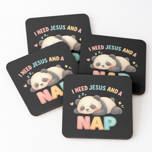 Item preview, Cute Sleepy Panda Shirt – I Need Jesus And A Nap Funny Faith Tee designed and sold by ArtsBorn2Create.