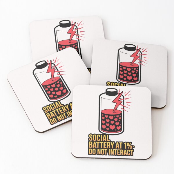 Item preview, Social Battery At 1% - Do Not Interact - Funny Introvert Humor designed and sold by Design_Your_Day.