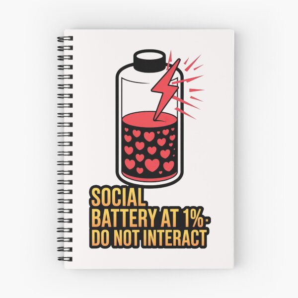 Item preview, Social Battery At 1% - Do Not Interact - Funny Introvert Humor designed and sold by Design_Your_Day.