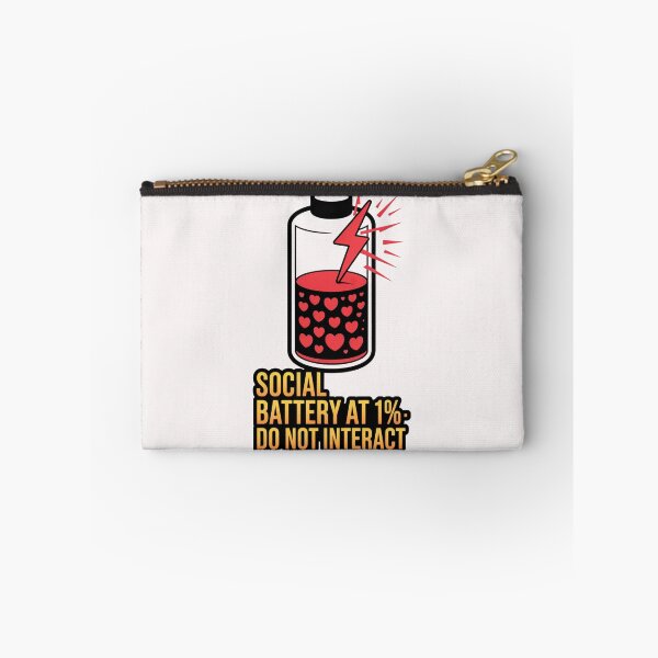 Item preview, Social Battery At 1% - Do Not Interact - Funny Introvert Humor designed and sold by Design_Your_Day.