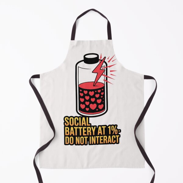 Item preview, Social Battery At 1% - Do Not Interact - Funny Introvert Humor designed and sold by Design_Your_Day.