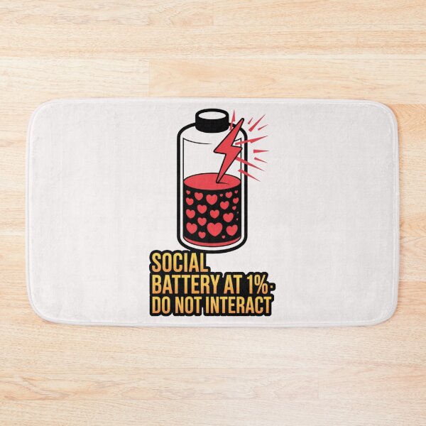 Item preview, Social Battery At 1% - Do Not Interact - Funny Introvert Humor designed and sold by Design_Your_Day.