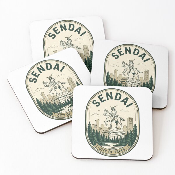 Item preview, Sendai Japan City of Trees Samurai Statue Badge designed and sold by k3rstman1.