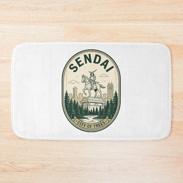 Item preview, Sendai Japan City of Trees Samurai Statue Badge designed and sold by k3rstman1.