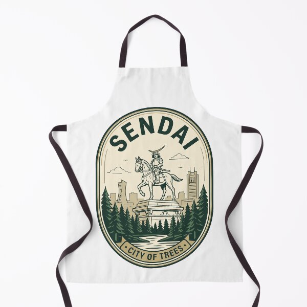 Item preview, Sendai Japan City of Trees Samurai Statue Badge designed and sold by k3rstman1.