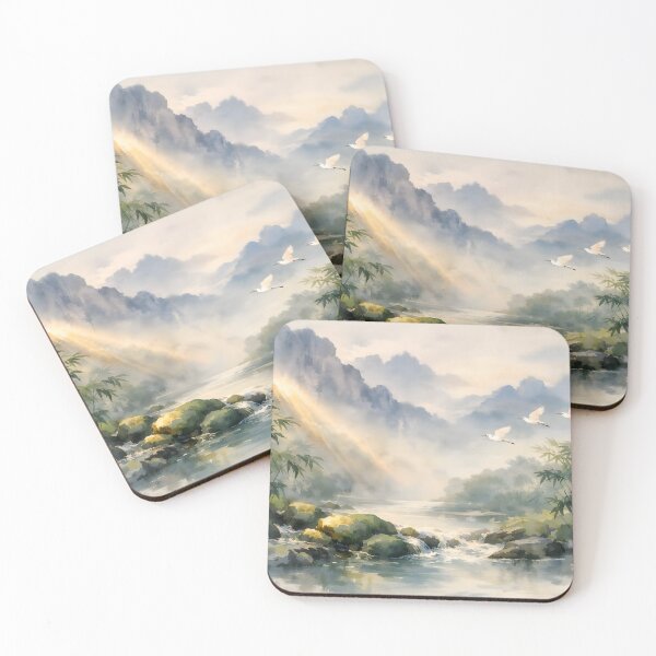 Item preview, Misty Mountains Bamboo Stream designed and sold by sigmaartstudio.