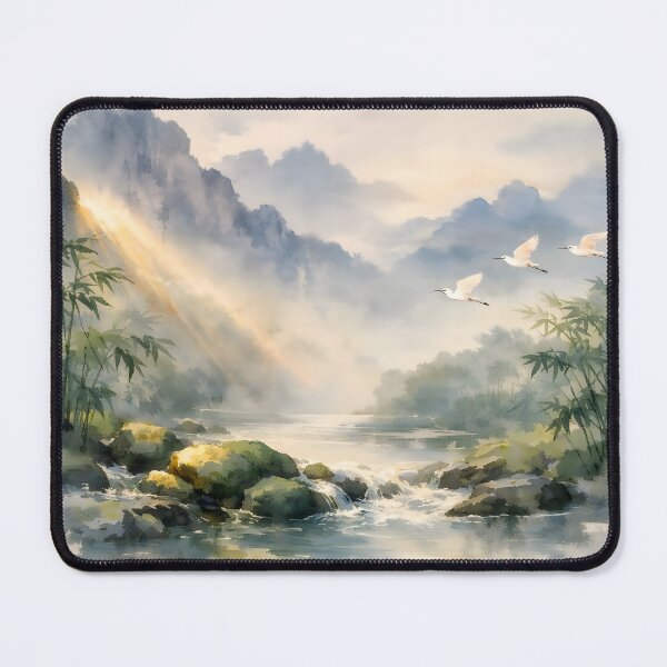 Item preview, Misty Mountains Bamboo Stream designed and sold by sigmaartstudio.