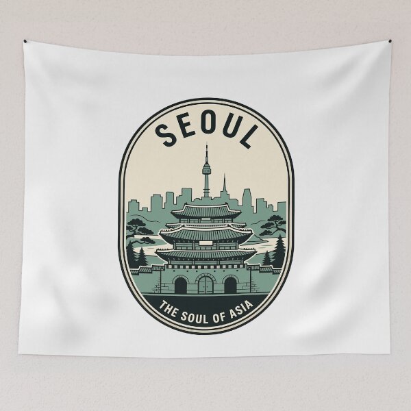Item preview, Vintage Seoul South Korea City Landmark Badge designed and sold by k3rstman1.