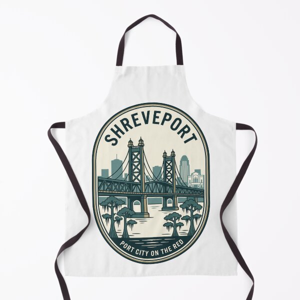 Item preview, Vintage Shreveport Louisiana Skyline Retro Bridge Badge designed and sold by k3rstman1.