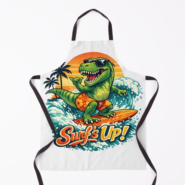 Item preview, Surf’s Up T-Rex – Retro Dinosaur Surfing Funny Summer Beach Shirt designed and sold by jahiggin.