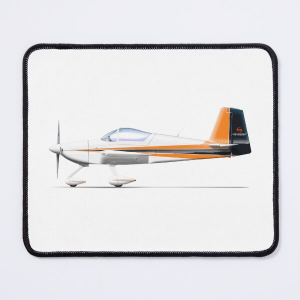Item preview, VANS RV-7A WHITE-BLACK-ORANGE designed and sold by Grubby Fingers Aircraft Illustration.