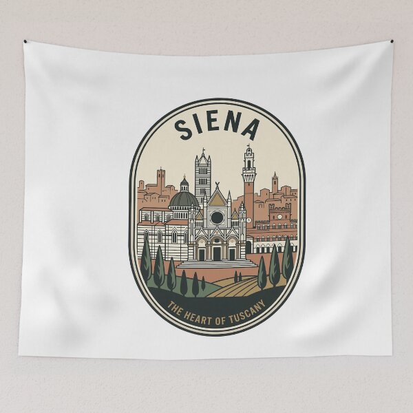 Item preview, Vintage Siena Italy Travel Badge Heart of Tuscany designed and sold by k3rstman1.